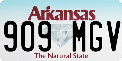 AR license plate 909MGV