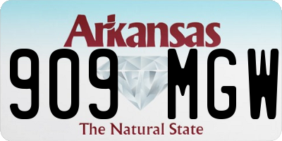 AR license plate 909MGW