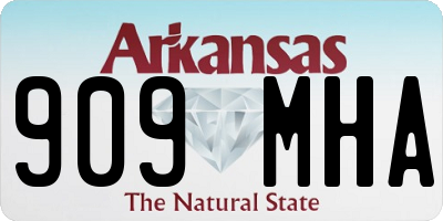 AR license plate 909MHA