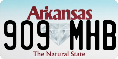 AR license plate 909MHB