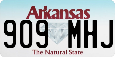 AR license plate 909MHJ