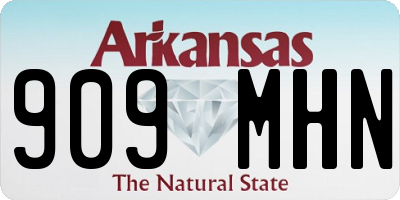 AR license plate 909MHN
