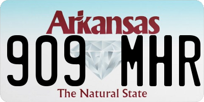 AR license plate 909MHR