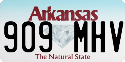 AR license plate 909MHV