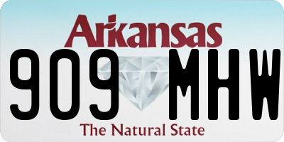 AR license plate 909MHW