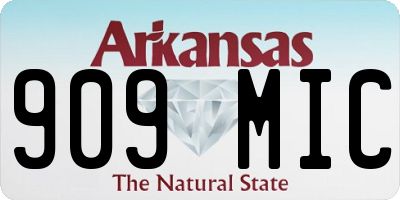 AR license plate 909MIC