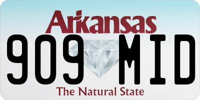 AR license plate 909MID