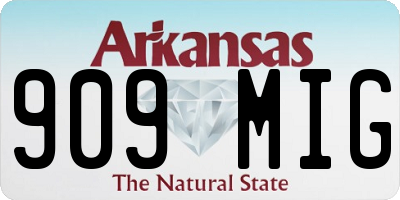 AR license plate 909MIG