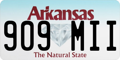 AR license plate 909MII