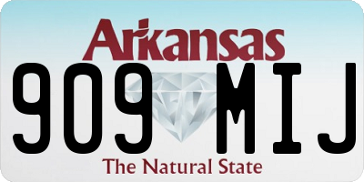 AR license plate 909MIJ