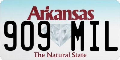 AR license plate 909MIL