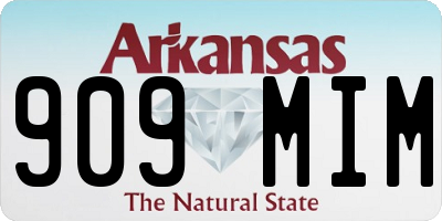 AR license plate 909MIM
