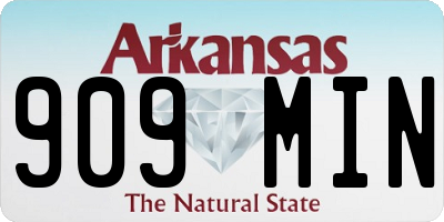AR license plate 909MIN