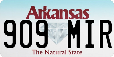 AR license plate 909MIR
