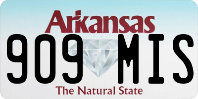 AR license plate 909MIS