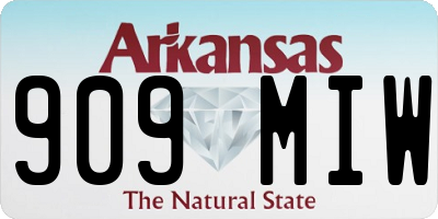 AR license plate 909MIW