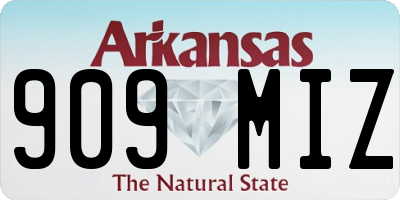 AR license plate 909MIZ