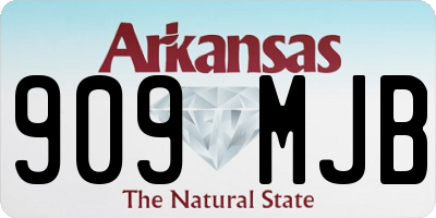 AR license plate 909MJB
