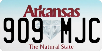 AR license plate 909MJC