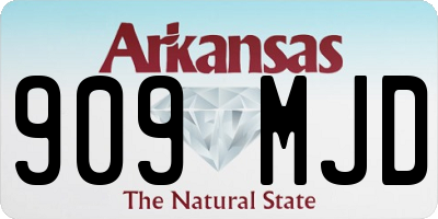 AR license plate 909MJD