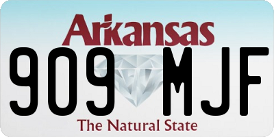 AR license plate 909MJF