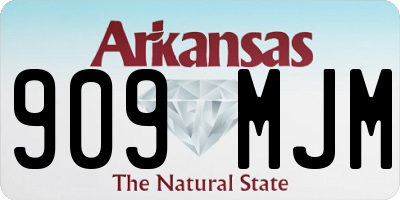 AR license plate 909MJM