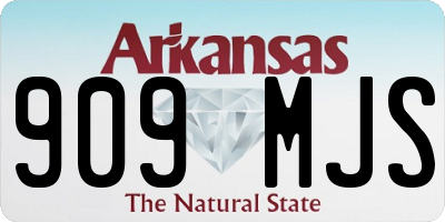 AR license plate 909MJS