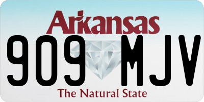 AR license plate 909MJV