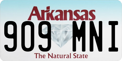 AR license plate 909MNI