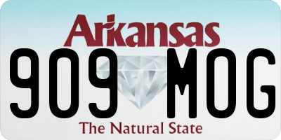 AR license plate 909MOG