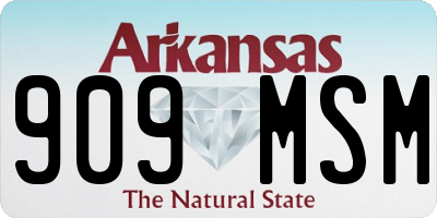 AR license plate 909MSM