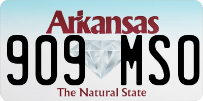 AR license plate 909MSO