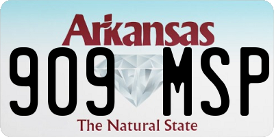 AR license plate 909MSP