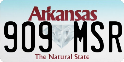 AR license plate 909MSR