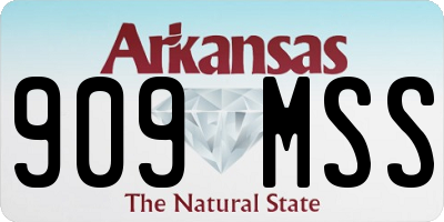 AR license plate 909MSS