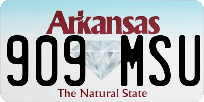 AR license plate 909MSU