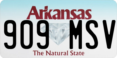 AR license plate 909MSV