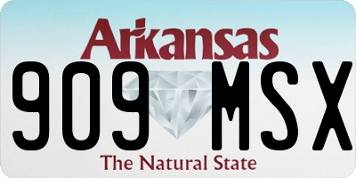 AR license plate 909MSX