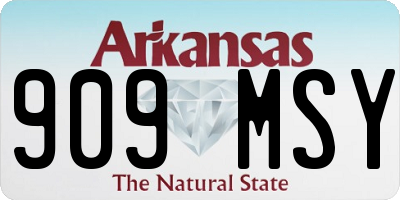 AR license plate 909MSY