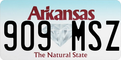 AR license plate 909MSZ
