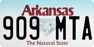 AR license plate 909MTA