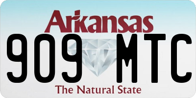 AR license plate 909MTC