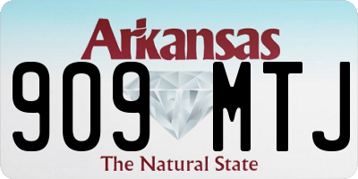 AR license plate 909MTJ