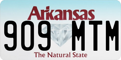 AR license plate 909MTM