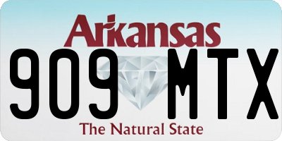 AR license plate 909MTX