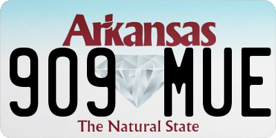 AR license plate 909MUE