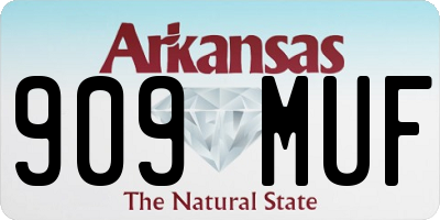 AR license plate 909MUF
