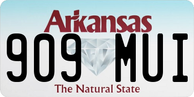 AR license plate 909MUI