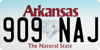 AR license plate 909NAJ