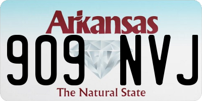 AR license plate 909NVJ